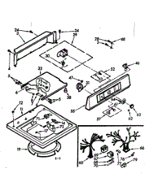 Top And Console Assembly parts for Kenmore Washer 110.7224400 (1107224400, 110 7224400) from AppliancePartsPros.com