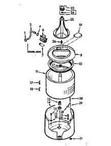Tub And Basket Assembly parts for Kenmore Washer 110.7224401 (1107224401, 110 7224401) from AppliancePartsPros.com