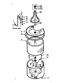 Tub And Basket Assembly parts for Kenmore Washer 110.7224600 (1107224600, 110 7224600) from AppliancePartsPros.com