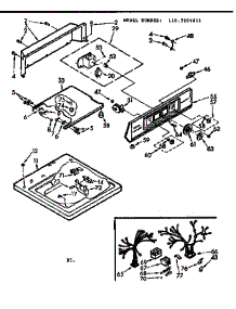 Top & Console Assembly parts for Kenmore Washer 110.7224611 (1107224611, 110 7224611) from AppliancePartsPros.com