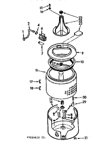 Tub & Basket Assembly parts for Kenmore Washer 110.7224611 (1107224611, 110 7224611) from AppliancePartsPros.com