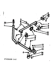 Caster Assembly parts for Kenmore Washer 110.7233100 (1107233100, 110 7233100) from AppliancePartsPros.com