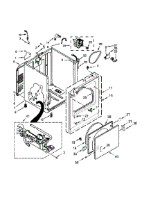 Cabinet Parts parts for Kenmore Dryer 110.72332511 (11072332511, 110 72332511) from AppliancePartsPros.com