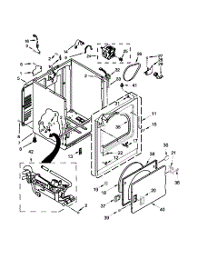 Cabinet Parts parts for Kenmore Dryer 110.72342510 (11072342510, 110 72342510) from AppliancePartsPros.com