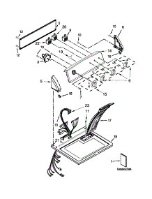 Top And Console Parts parts for Kenmore Dryer 110.72342510 (11072342510, 110 72342510) from AppliancePartsPros.com