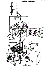 Drive System parts for Kenmore Washer 110.72401120 (11072401120, 110 72401120) from AppliancePartsPros.com