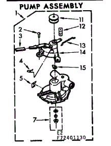 Pump Assembly parts for Kenmore Washer 110.72401130 (11072401130, 110 72401130) from AppliancePartsPros.com