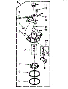 Pump Assembly parts for Kenmore Washer 110.72401410 (11072401410, 110 72401410) from AppliancePartsPros.com