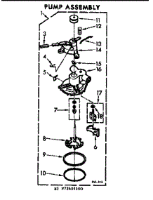 Pump Asm parts for Kenmore Washer 110.72401600 (11072401600, 110 72401600) from AppliancePartsPros.com