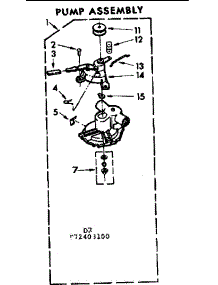 Pump Assembly parts for Kenmore Washer 110.72403600 (11072403600, 110 72403600) from AppliancePartsPros.com