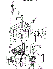 Drive System parts for Kenmore Washer 110.72404100 (11072404100, 110 72404100) from AppliancePartsPros.com