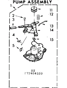 Pump Assembly parts for Kenmore Washer 110.72404100 (11072404100, 110 72404100) from AppliancePartsPros.com