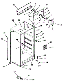Cabinet parts for Kenmore Refrigerator 253.9307001 (2539307001, 253 9307001) from AppliancePartsPros.com