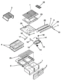 Cabinet parts for Kenmore Refrigerator 253.9307010 (2539307010, 253 9307010) from AppliancePartsPros.com