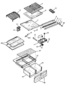 Cabinet parts for Kenmore Refrigerator 253.9307012 (2539307012, 253 9307012) from AppliancePartsPros.com