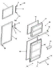 Door parts for Kenmore Refrigerator 253.9307061 (2539307061, 253 9307061) from AppliancePartsPros.com
