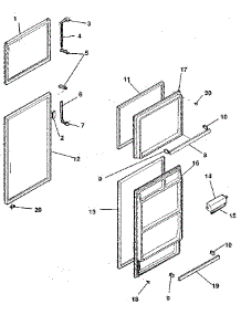 Door parts for Kenmore Refrigerator 253.9307200 (2539307200, 253 9307200) from AppliancePartsPros.com