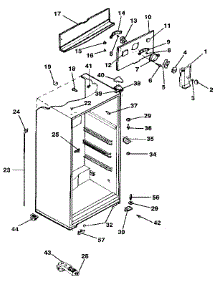 Cabinet parts for Kenmore Refrigerator 253.9307204 (2539307204, 253 9307204) from AppliancePartsPros.com