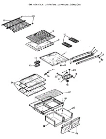 Cabinet parts for Kenmore Refrigerator 253.9307206 (2539307206, 253 9307206) from AppliancePartsPros.com