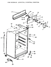 Cabinet parts for Kenmore Refrigerator 253.9307266 (2539307266, 253 9307266) from AppliancePartsPros.com