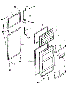 Door parts for Kenmore Refrigerator 253.9307282 (2539307282, 253 9307282) from AppliancePartsPros.com