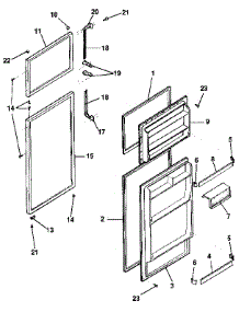 Door parts for Kenmore Refrigerator 253.9307284 (2539307284, 253 9307284) from AppliancePartsPros.com