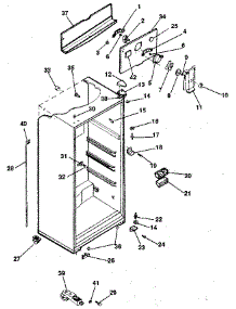 Cabinet parts for Kenmore Refrigerator 253.9307290 (2539307290, 253 9307290) from AppliancePartsPros.com