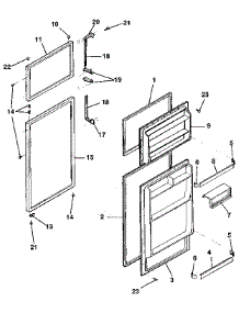 Door parts for Kenmore Refrigerator 253.9307291 (2539307291, 253 9307291) from AppliancePartsPros.com