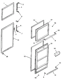Door parts for Kenmore Refrigerator 253.9307293 (2539307293, 253 9307293) from AppliancePartsPros.com