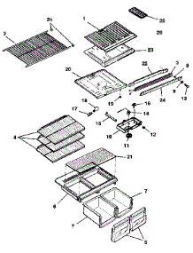 Cabinet parts for Kenmore Refrigerator 253.9307293 (2539307293, 253 9307293) from AppliancePartsPros.com