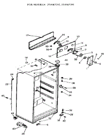 Cabinet parts for Kenmore Refrigerator 253.9307295 (2539307295, 253 9307295) from AppliancePartsPros.com