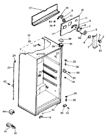 Cabinet parts for Kenmore Refrigerator 253.9307400 (2539307400, 253 9307400) from AppliancePartsPros.com