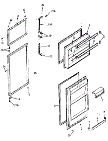 Door parts for Kenmore Refrigerator 253.9307400 (2539307400, 253 9307400) from AppliancePartsPros.com