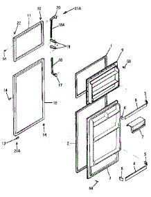 Door parts for Kenmore Refrigerator 253.9307704 (2539307704, 253 9307704) from AppliancePartsPros.com