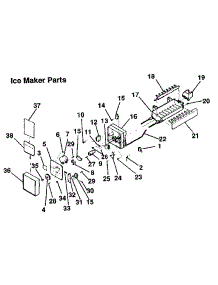 Icemaker parts for Kenmore Refrigerator 253.9307762 (2539307762, 253 9307762) from AppliancePartsPros.com