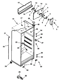 Cabinet parts for Kenmore Refrigerator 253.9307791 (2539307791, 253 9307791) from AppliancePartsPros.com