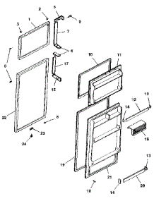 Door parts for Kenmore Refrigerator 253.9307793 (2539307793, 253 9307793) from AppliancePartsPros.com