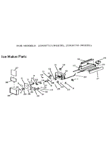 Ice Maker parts for Kenmore Refrigerator 253.9307795 (2539307795, 253 9307795) from AppliancePartsPros.com