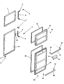 Door parts for Kenmore Refrigerator 253.9308000 (2539308000, 253 9308000) from AppliancePartsPros.com