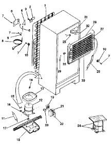 Unit parts for Kenmore Refrigerator 253.9308004 (2539308004, 253 9308004) from AppliancePartsPros.com