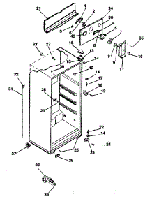 Cabinet parts for Kenmore Refrigerator 253.9308082 (2539308082, 253 9308082) from AppliancePartsPros.com