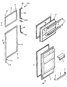 Door parts for Kenmore Refrigerator 253.9308095 (2539308095, 253 9308095) from AppliancePartsPros.com