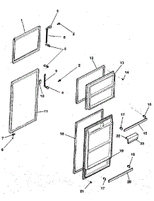 Door parts for Kenmore Refrigerator 253.9308100 (2539308100, 253 9308100) from AppliancePartsPros.com