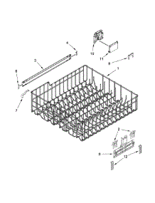 Upper Rack And Track Parts parts for Kenmore Dishwasher 665.13493N412 (66513493N412, 665 13493N412) from AppliancePartsPros.com