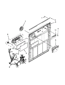 Inner Door Parts parts for Kenmore Dishwasher 665.13493N412 (66513493N412, 665 13493N412) from AppliancePartsPros.com