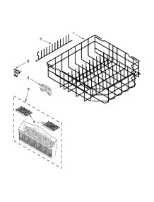 Lower Rack Parts parts for Kenmore Dishwasher 665.13499N411 (66513499N411, 665 13499N411) from AppliancePartsPros.com