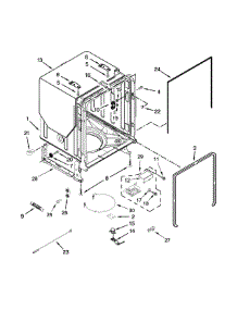 Tub And Frame Parts parts for Kenmore Dishwasher 665.13542N412 (66513542N412, 665 13542N412) from AppliancePartsPros.com