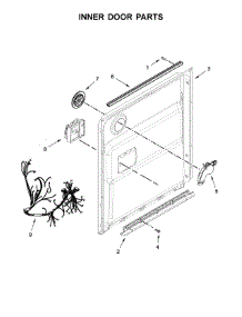 Inner Door Parts parts for Kenmore Dishwasher 665.13543N414 (66513543N414, 665 13543N414) from AppliancePartsPros.com