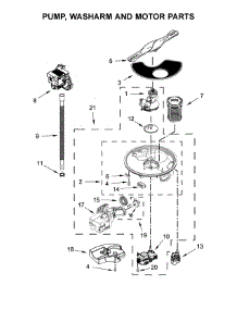Pump, Washarm And Motor Parts parts for Kenmore Dishwasher 665.13543N414 (66513543N414, 665 13543N414) from AppliancePartsPros.com