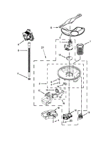 Pump, Washarm And Motor Parts parts for Kenmore Dishwasher 665.13549N410 (66513549N410, 665 13549N410) from AppliancePartsPros.com